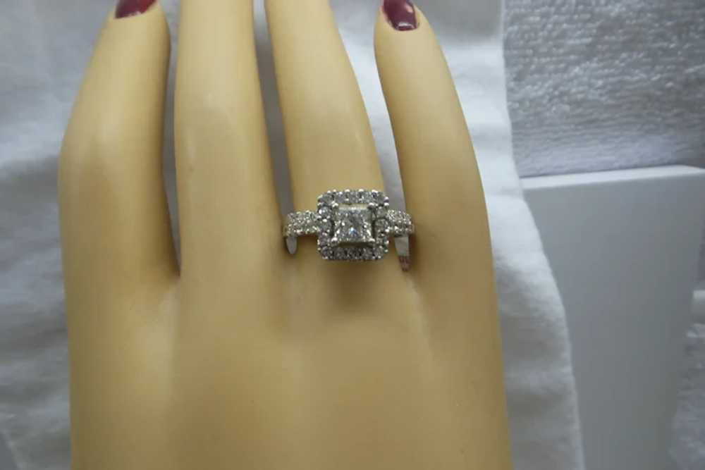 Fine Estate Solid 14kt Natural Princess Cut Diamo… - image 9