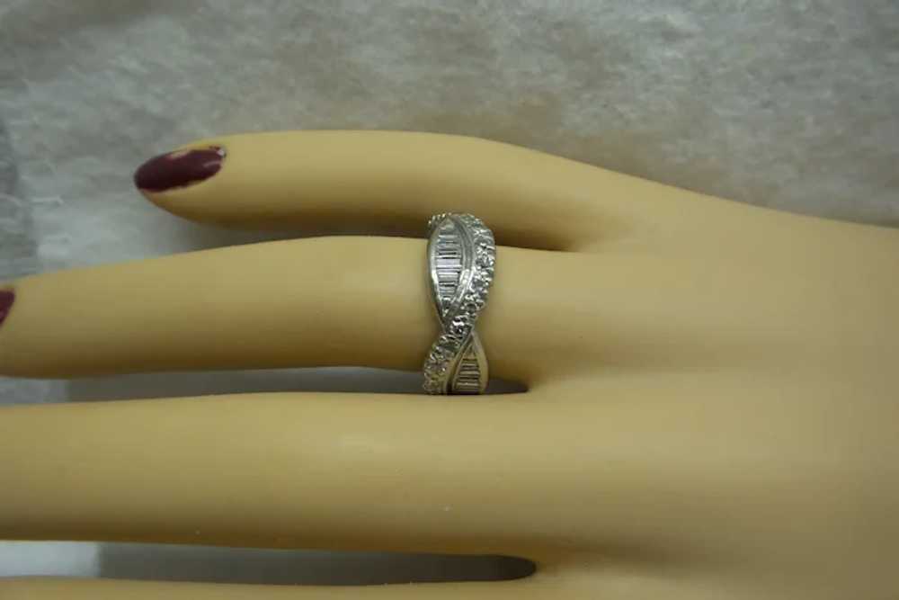 Original 1930's Platinum scalloped Fine Diamond B… - image 5