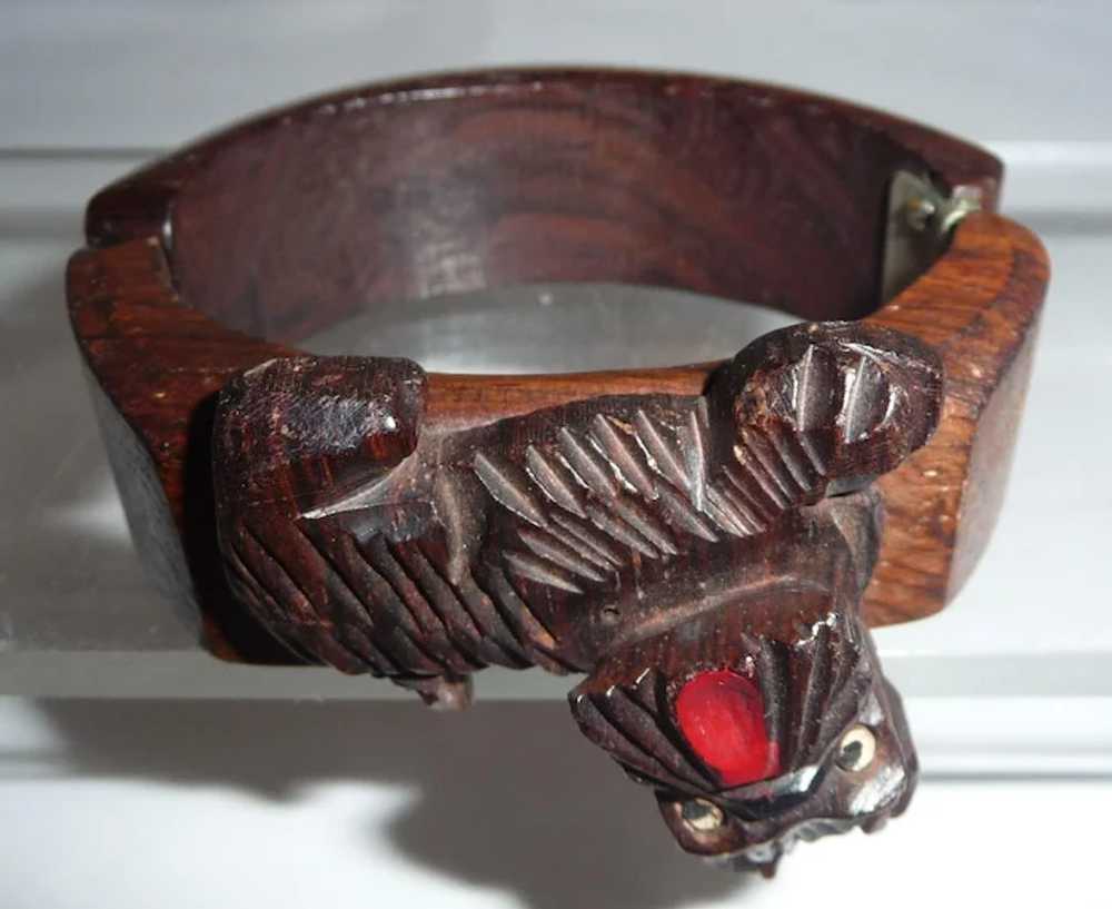 Vintage Carved Wood Wooden Scotty Scottie Dog Cla… - image 4