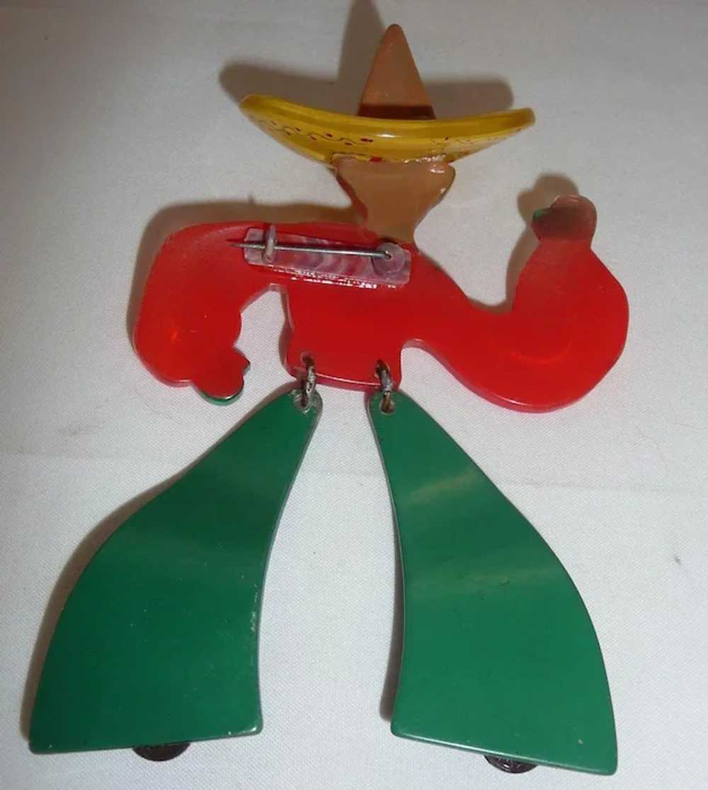 Articulated Lucite XL Dancing Mexican Man with So… - image 3