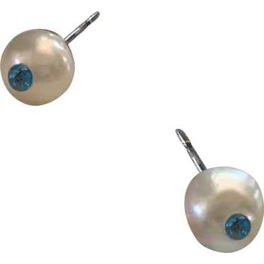 6-7mm AAA Culture pearl Blue topaz