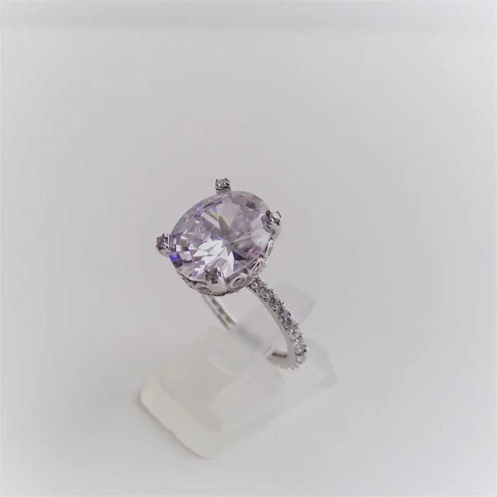 Stunning 10ct. Oval CZ with Complete Eternity Ban… - image 4