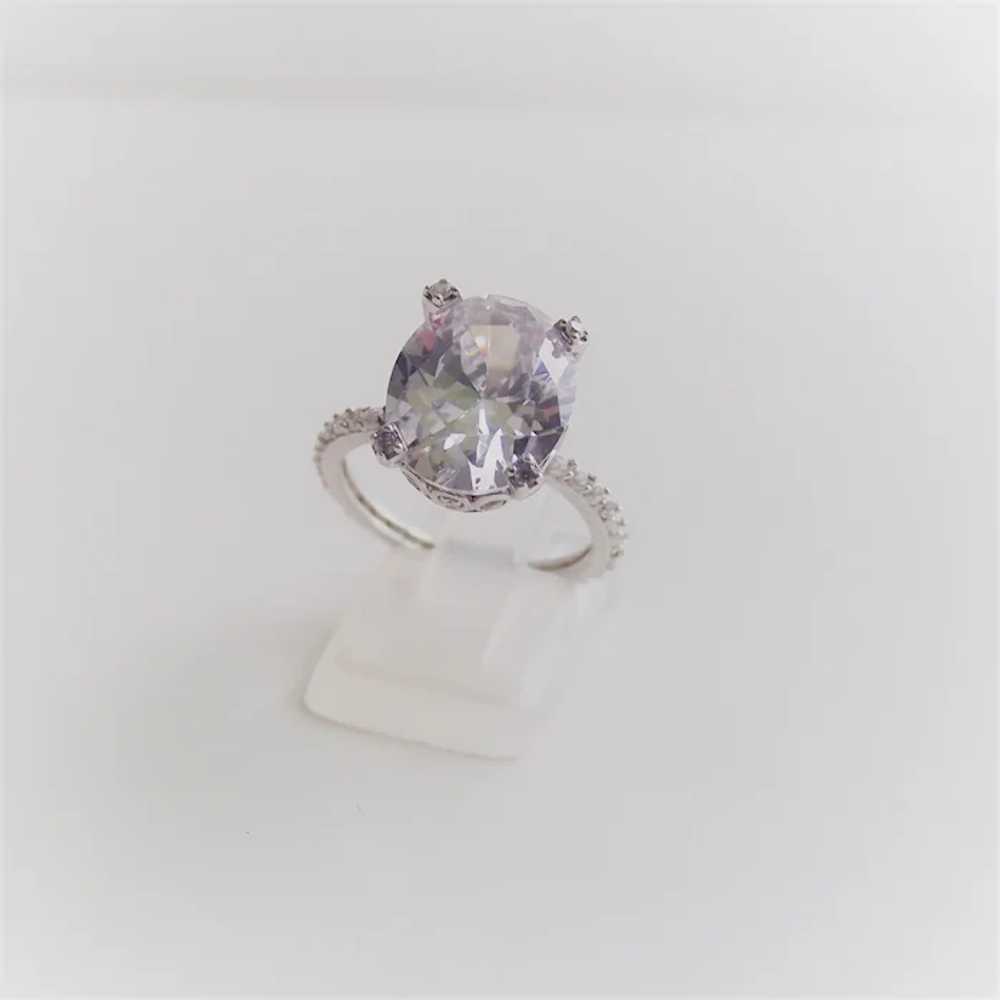 Stunning 10ct. Oval CZ with Complete Eternity Ban… - image 6