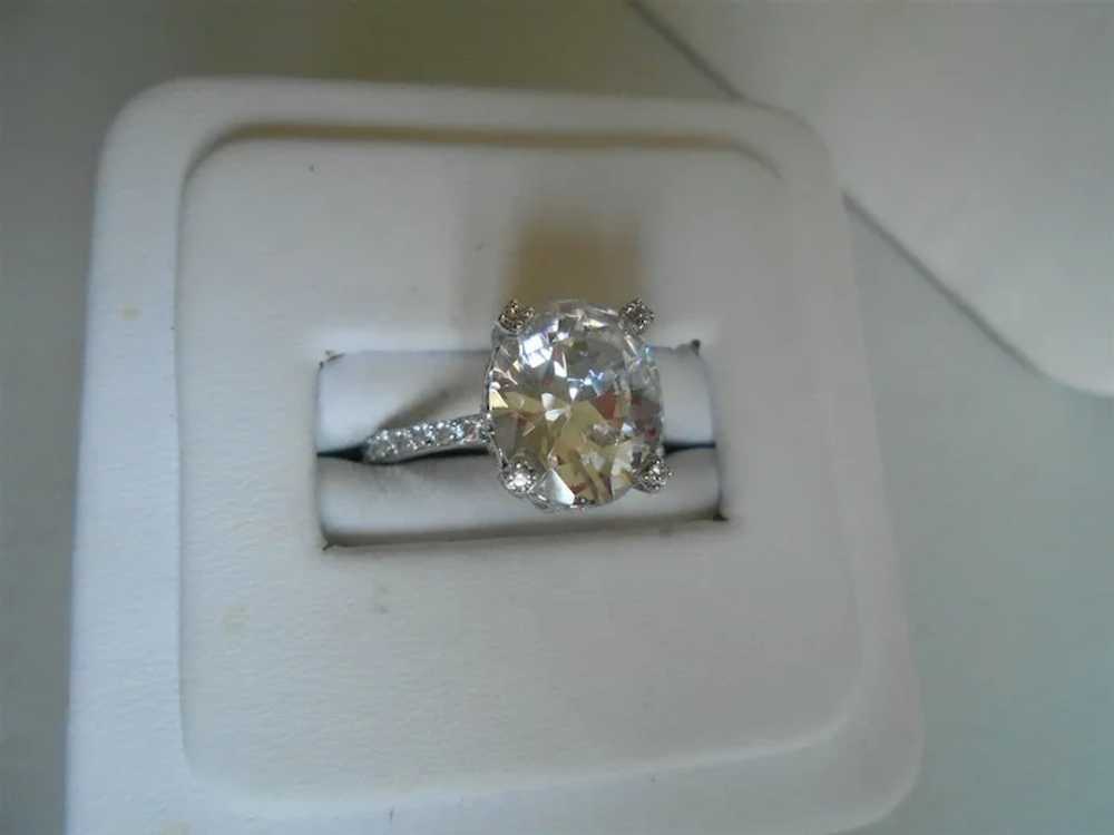 Stunning 10ct. Oval CZ with Complete Eternity Ban… - image 7