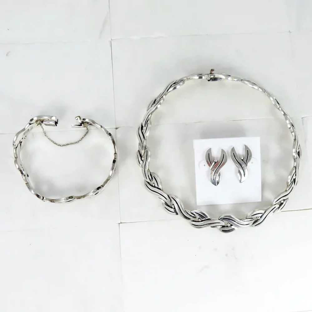 Taxco/Mexico Sterling Silver Necklace, Bracelet &… - image 6