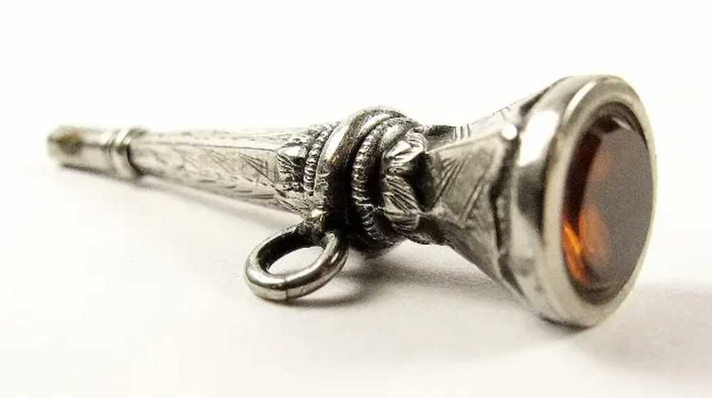 Antique Victorian Silver Watch Key-Pendant- Fob - image 2