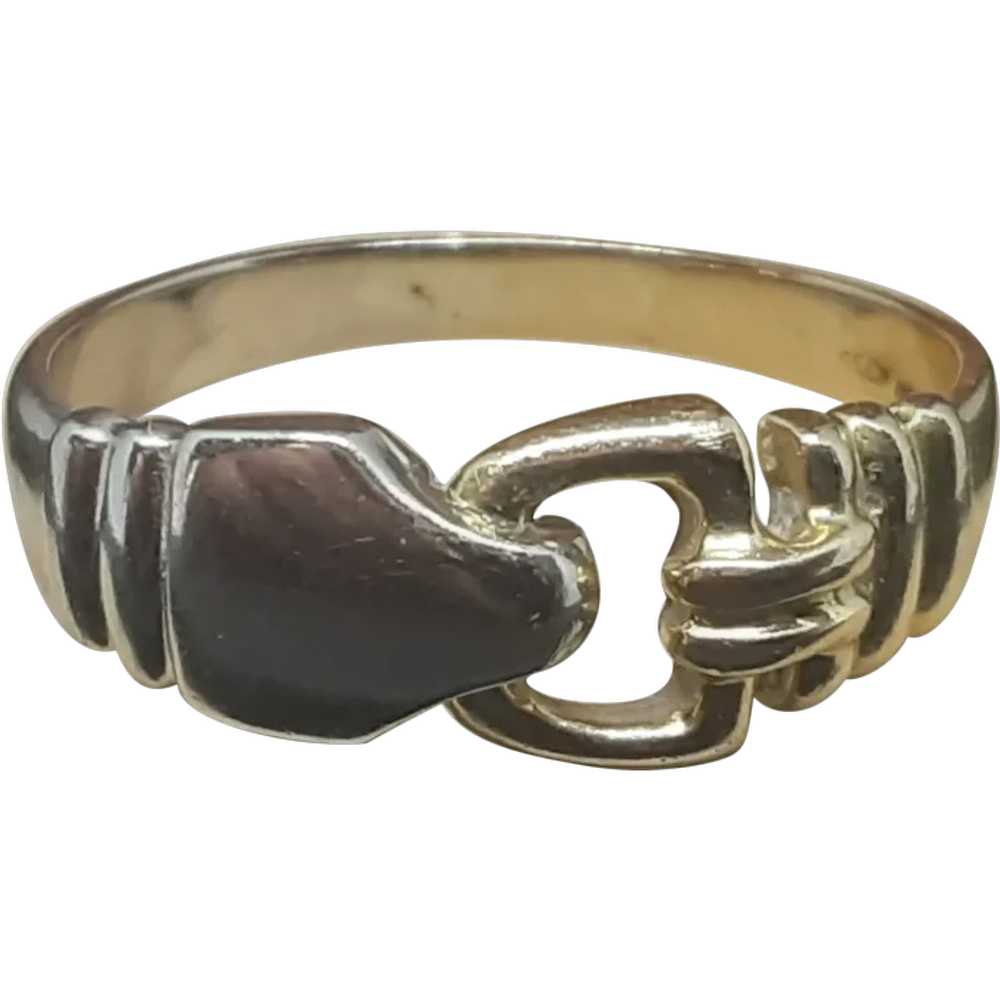 Antique 18K Yellow & White Gold Friendship Ring c.192… - Gem