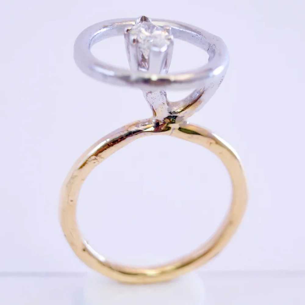 Artisan Diamond 14k Gold Ring 0.40 Ct Marquise Cut - image 4