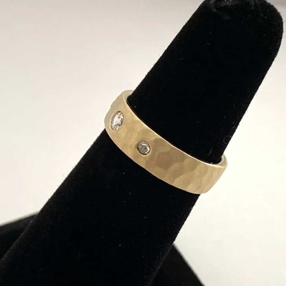 14 Karat Gold and Rose Cut Diamond Band - image 3