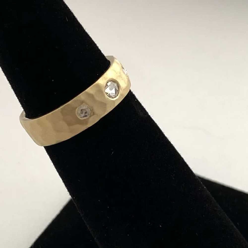 14 Karat Gold and Rose Cut Diamond Band - image 4