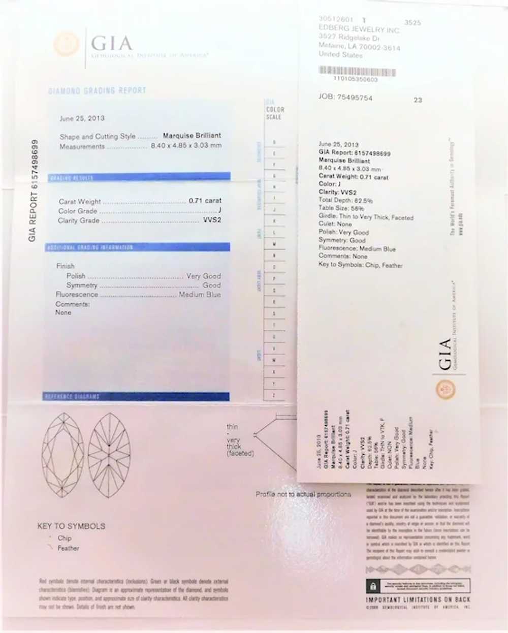 GIA Certified 2.06 Carat Marquise Diamond Balleri… - image 12