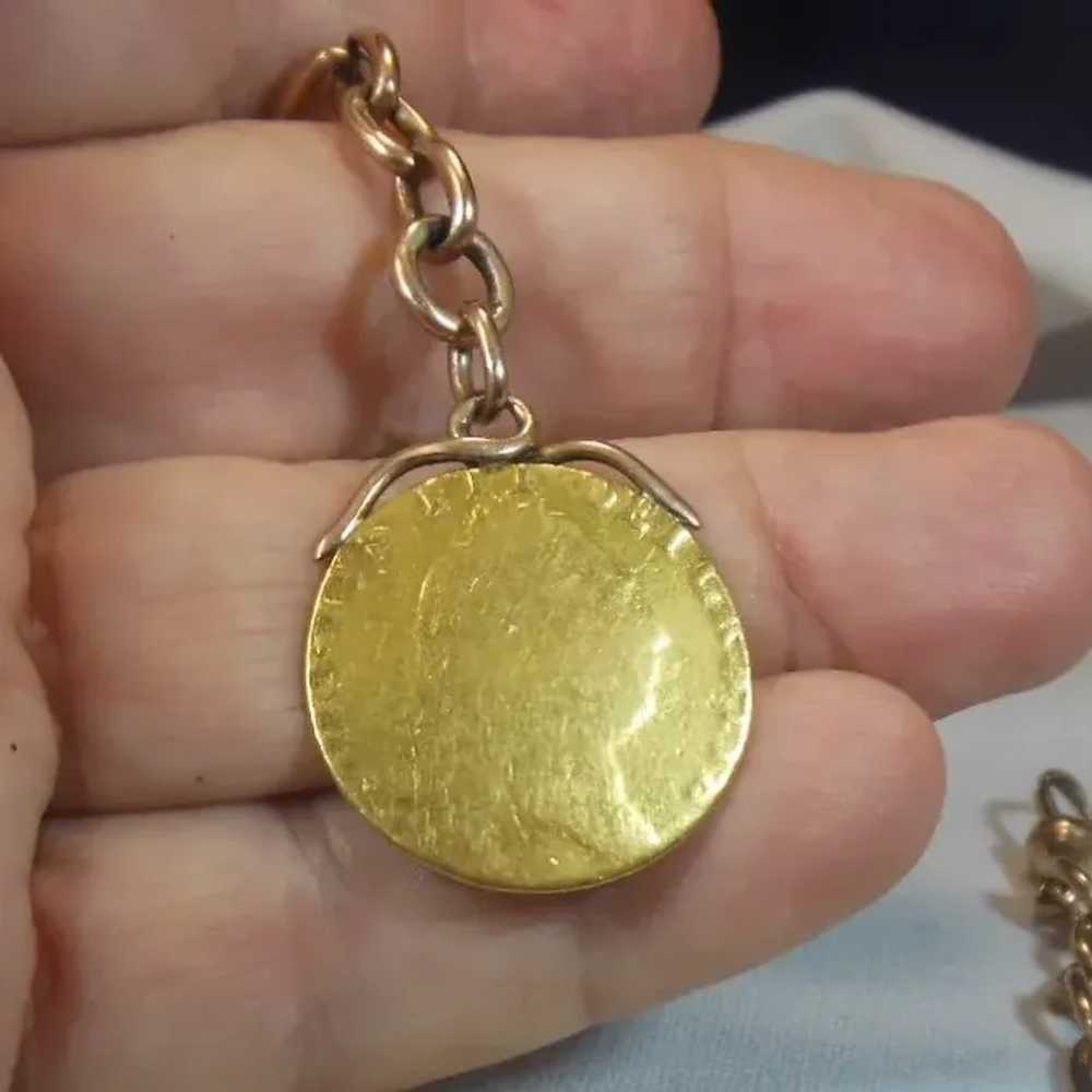 Antique 9 ct/kt Rose Gold Albert Watch Chain/Neck… - image 8