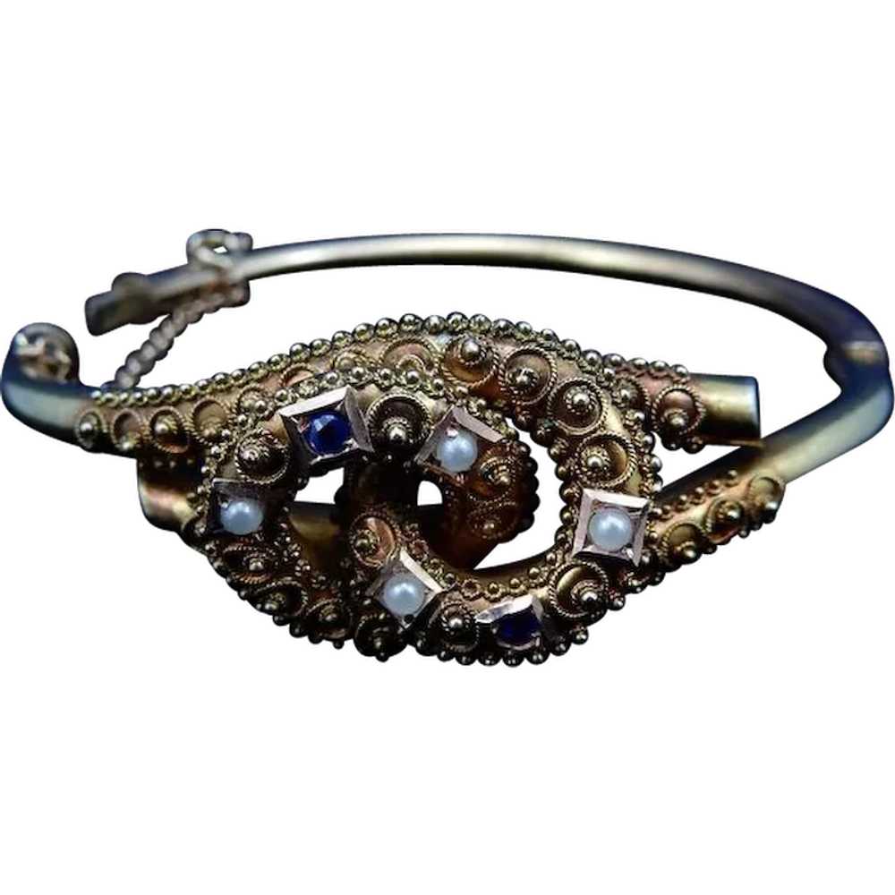14 karat Victorian Bangle Bracelet - image 1