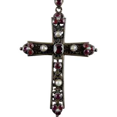Vintage Gem Encrusted Cross - image 1