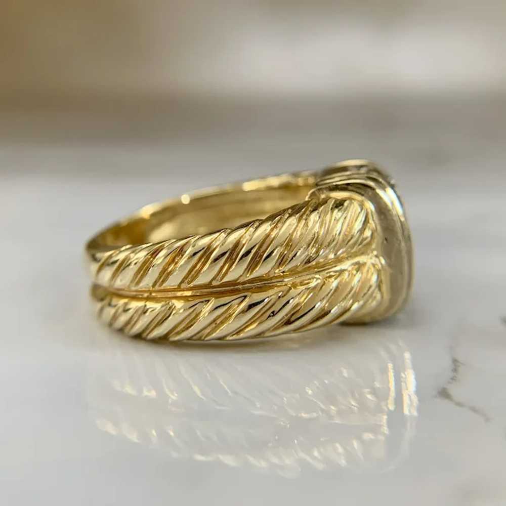 Vintage 14K Yellow Gold .25ctw Diamond Rope Twist… - image 2