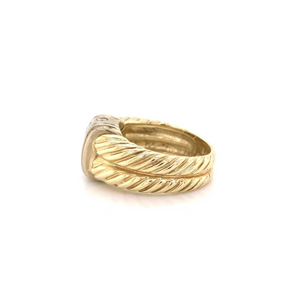 Vintage 14K Yellow Gold .25ctw Diamond Rope Twist… - image 6