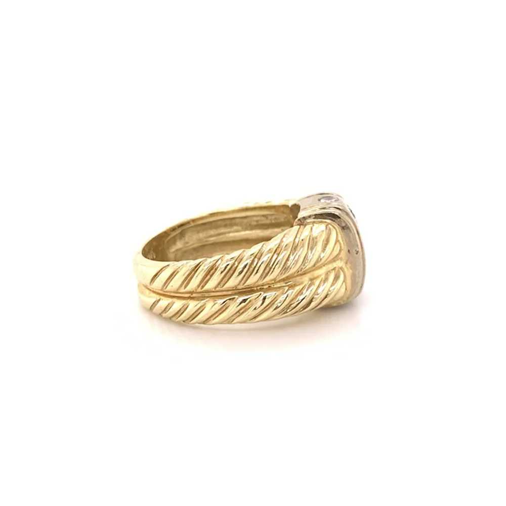 Vintage 14K Yellow Gold .25ctw Diamond Rope Twist… - image 9