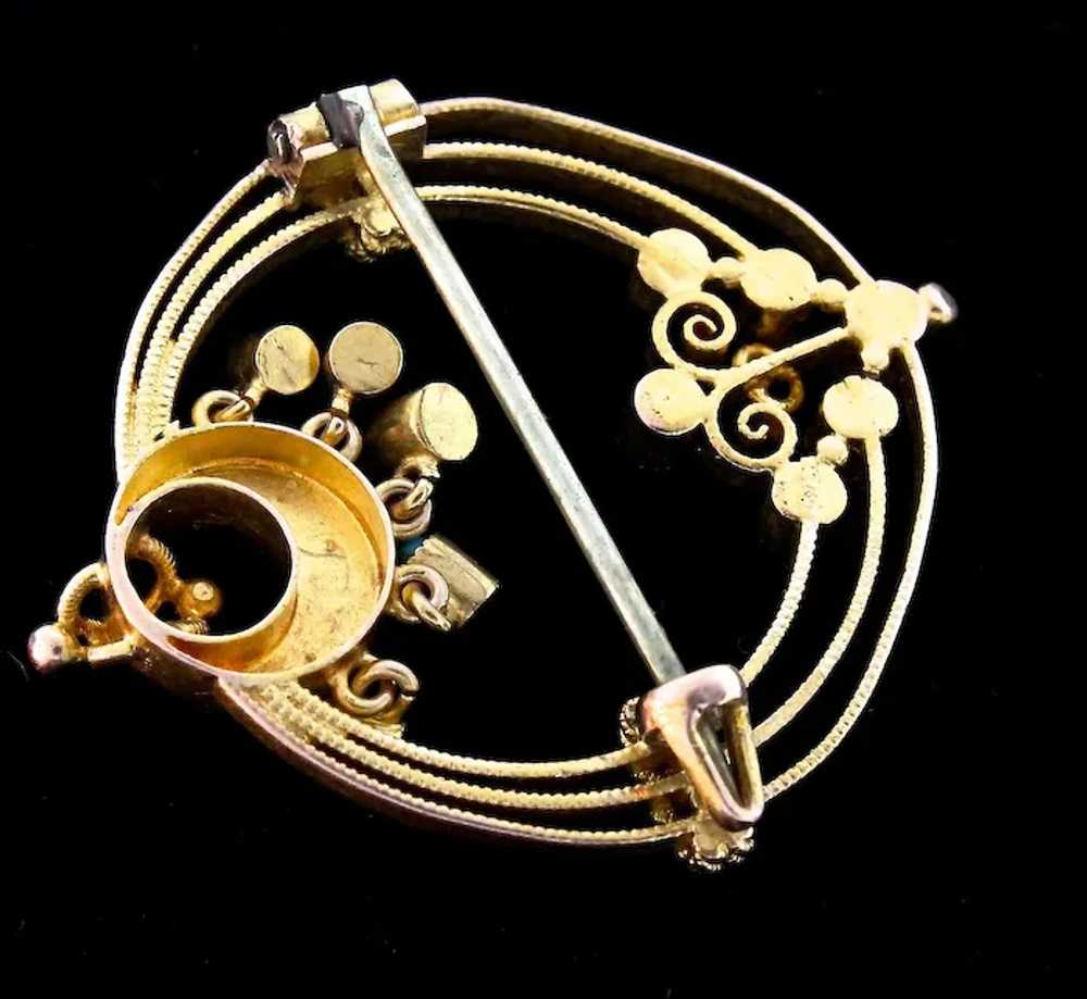 Antique Victorian European 15K Gold Pearl Persian… - image 7