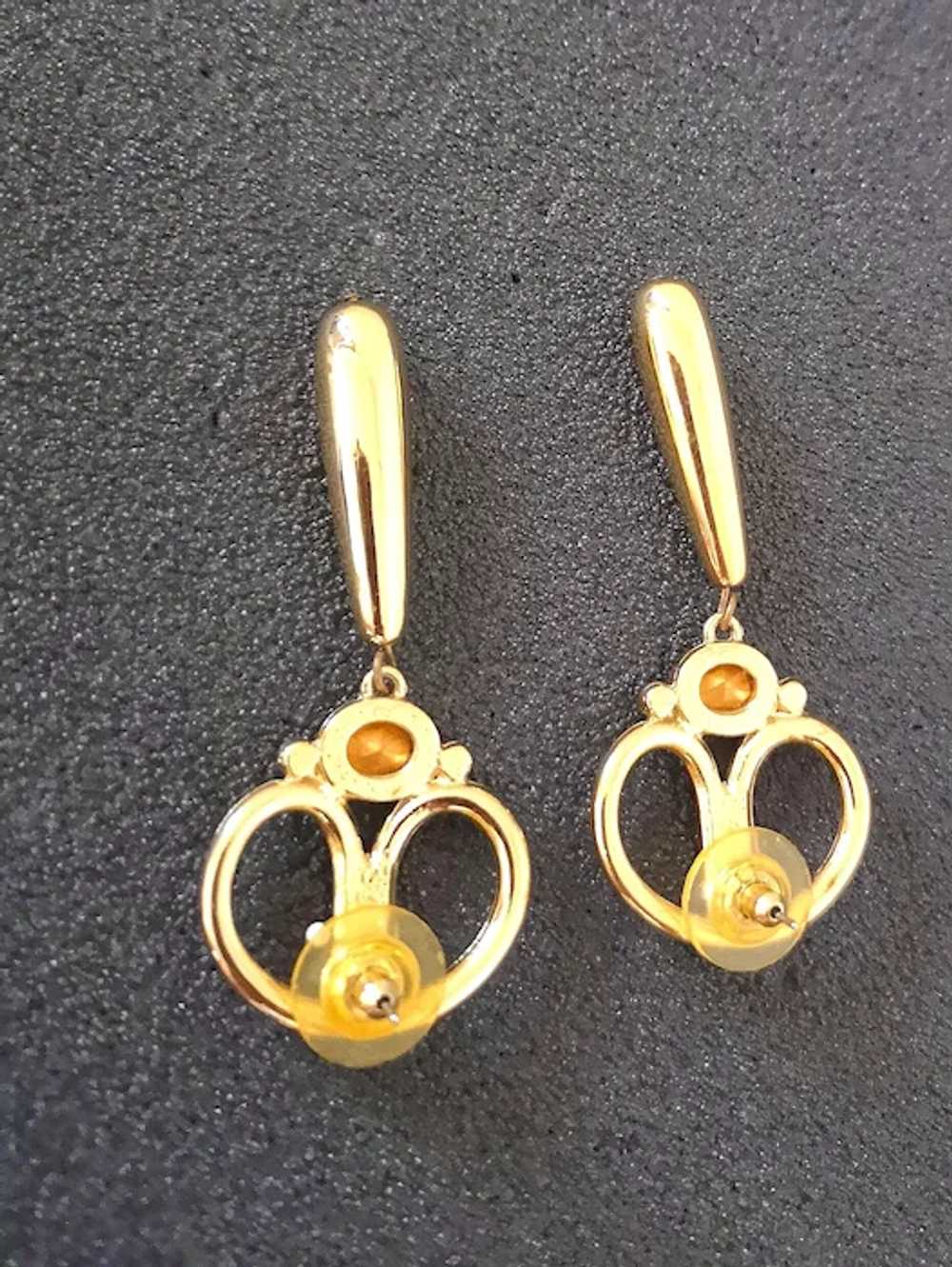 Vintage Pierced Dangle Earrings - image 2