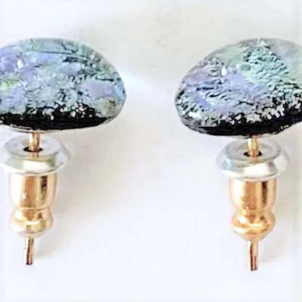 EXQUISITE German Art Glass Earrings, RARE 1930's … - image 2