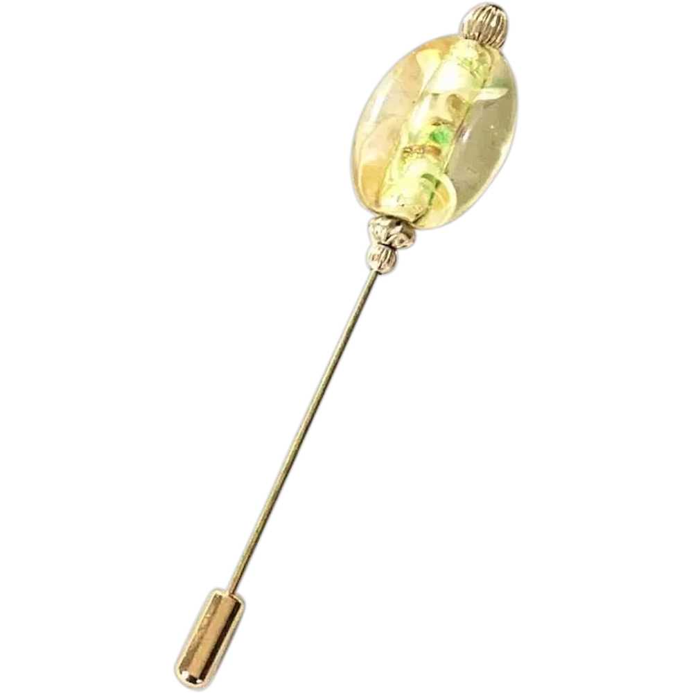 EXQUISITE Art Deco Venetian Glass Stick Pin, RARE… - image 1