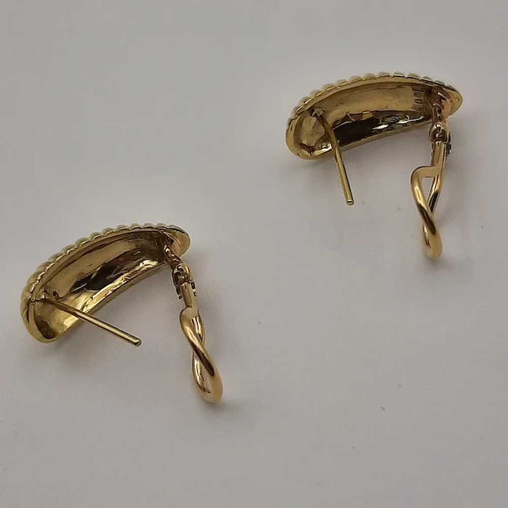 18K & Interchangeable Stone Hoop Earrings - image 11