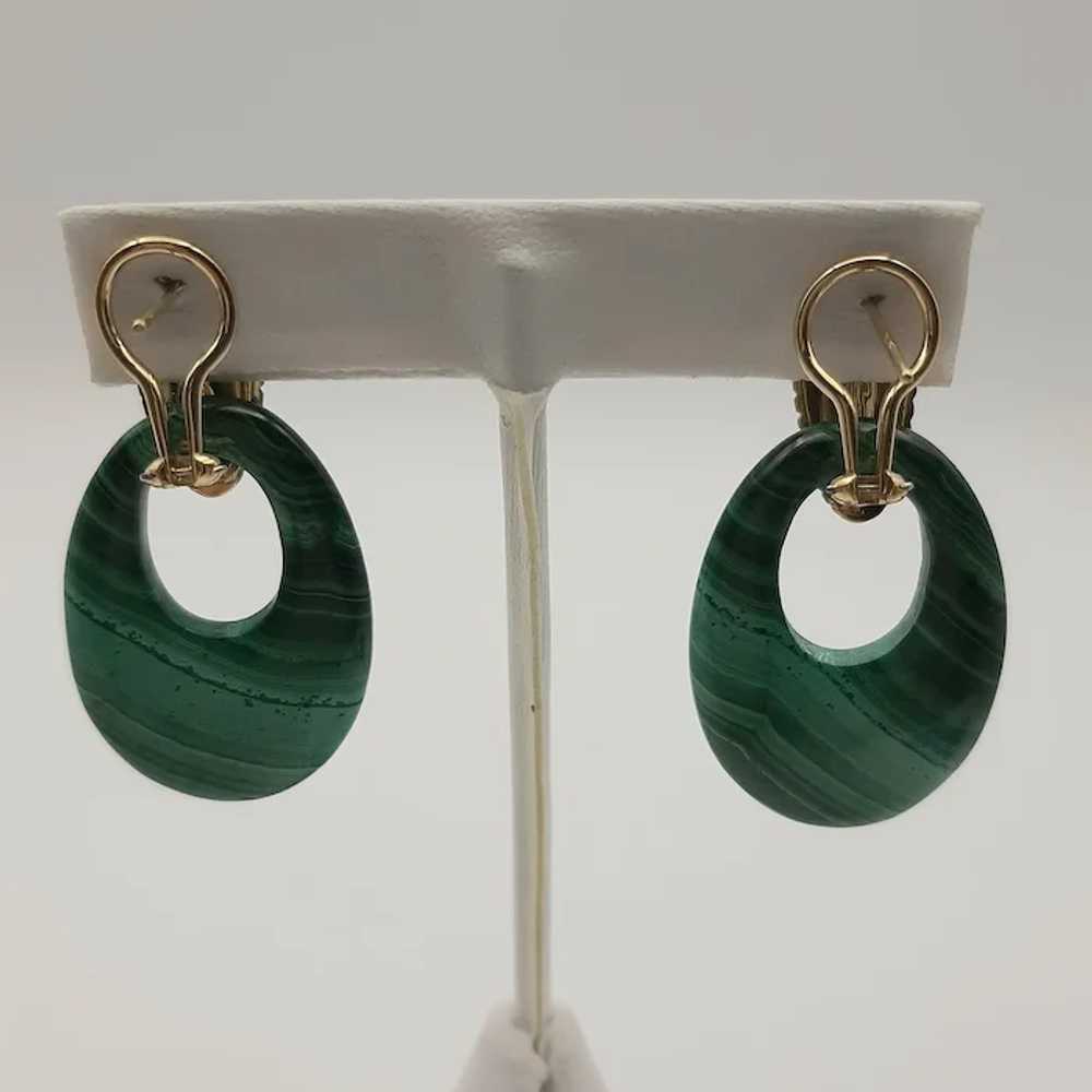 18K & Interchangeable Stone Hoop Earrings - image 4