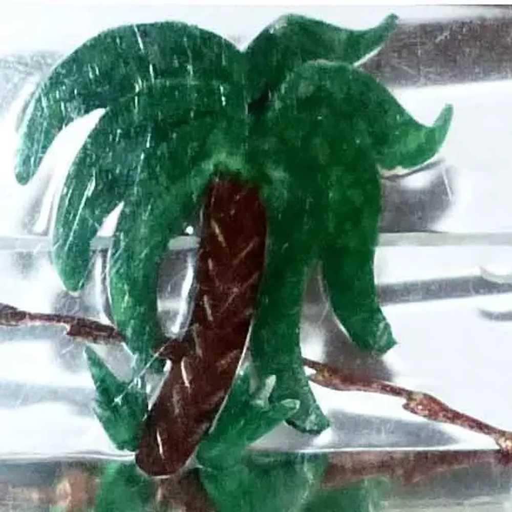 Transparent Lucite Reverse Carved & Painted Palm … - image 2