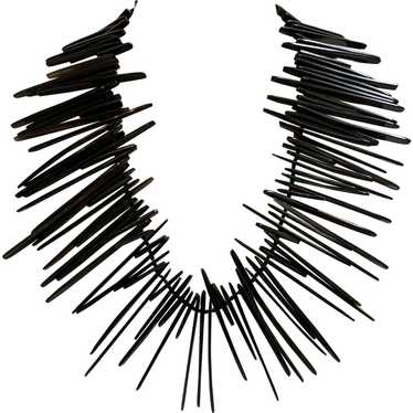 Gerda Lynggaard Signed Monies Spiky Black Ebony-L… - image 1