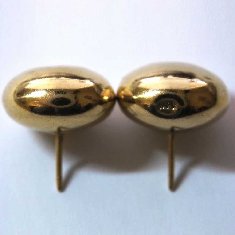 14K Gold, Oblate (Flattened) Spheroid Earrings - image 6