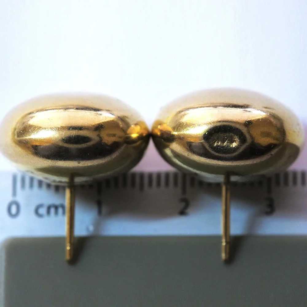 14K Gold, Oblate (Flattened) Spheroid Earrings - image 7