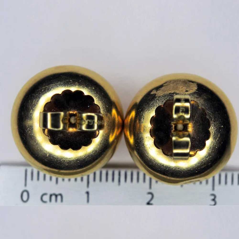 14K Gold, Oblate (Flattened) Spheroid Earrings - image 9