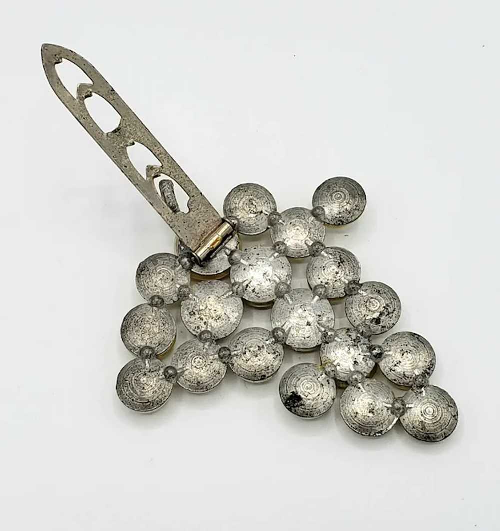 1930's Large Faux - Pearl Dress Clip - image 5