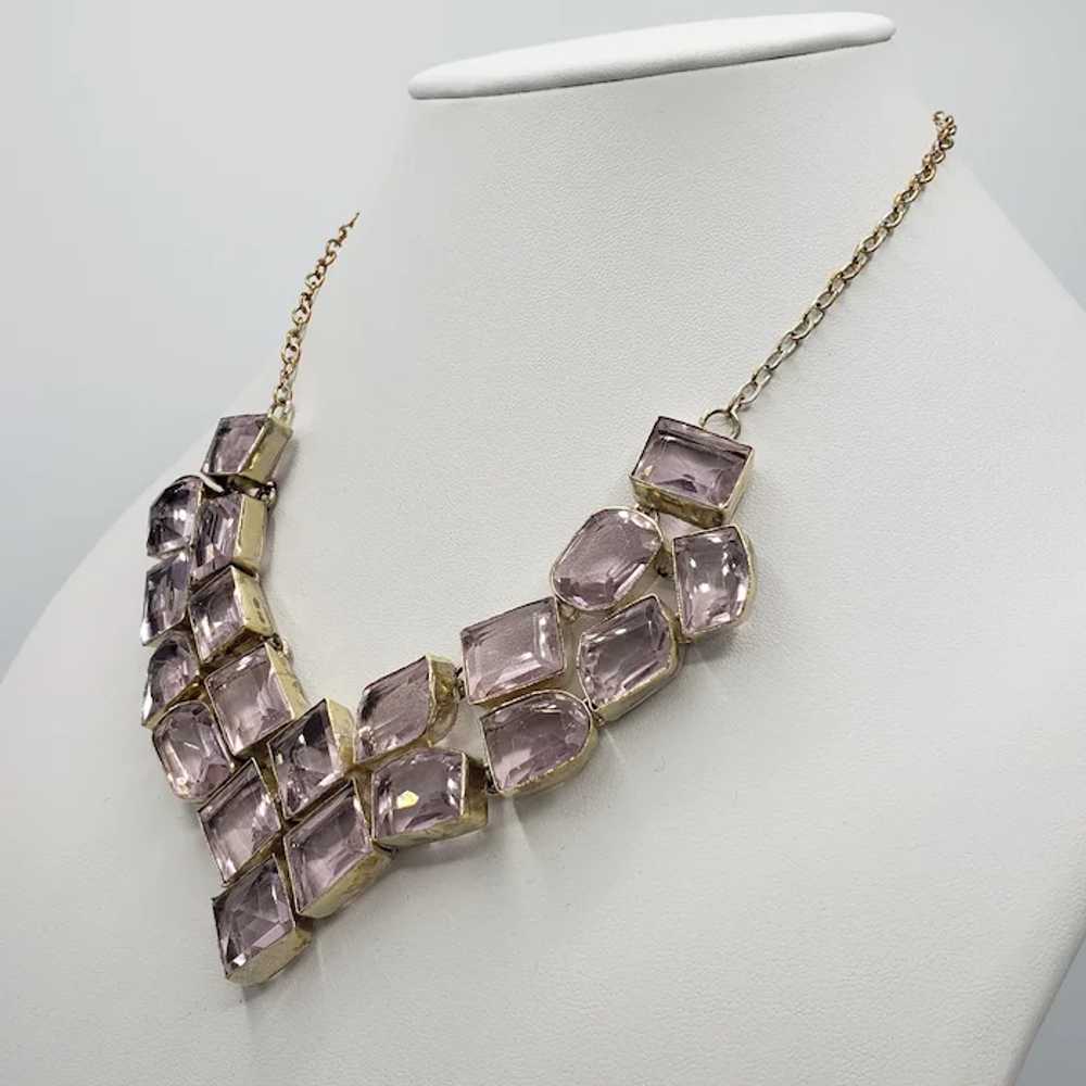 Sparkling Lavender Stone and Sterling Silver Neck… - image 2