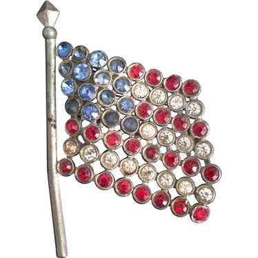 Vintage American Flag Pin - Patriotic Pin