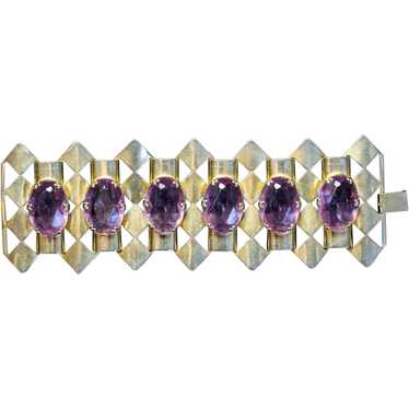 Bold 1950's Purple Stone Bracelet