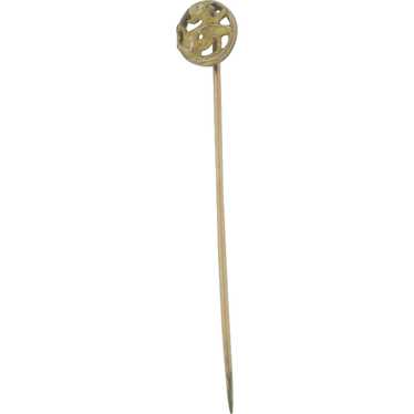 Antique Fix Gold Applied Griffin Stick Pin