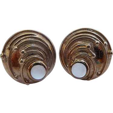 Estate Moonstone Earrings - 9 Carat