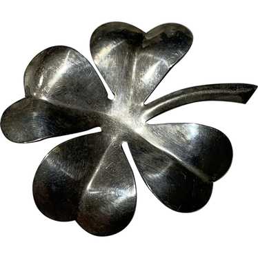 Sterling Four Leaf Clover Pin