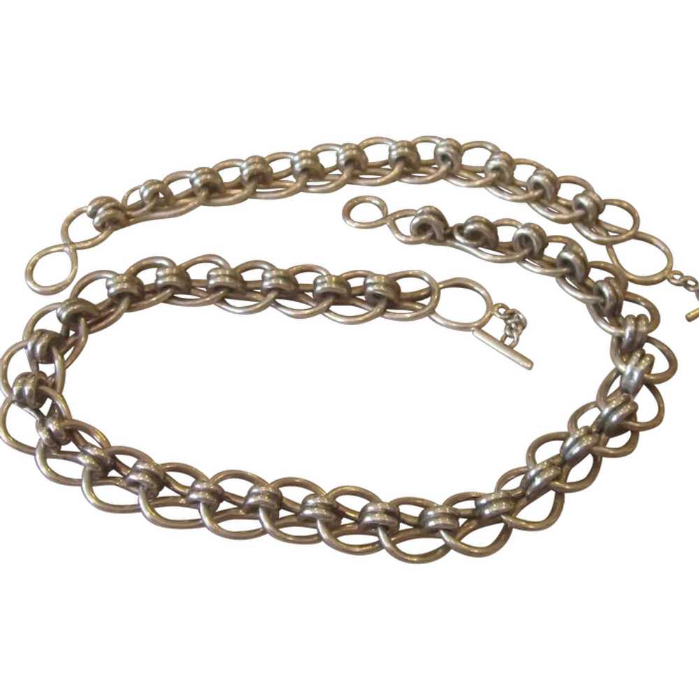 207 Grams Sterling Silver  Necklace and Bracelet … - image 1