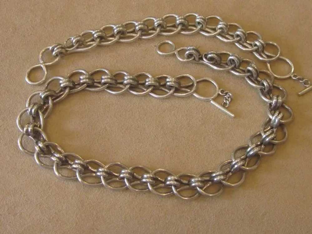 207 Grams Sterling Silver  Necklace and Bracelet … - image 2