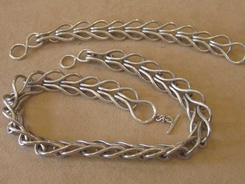 207 Grams Sterling Silver  Necklace and Bracelet … - image 3