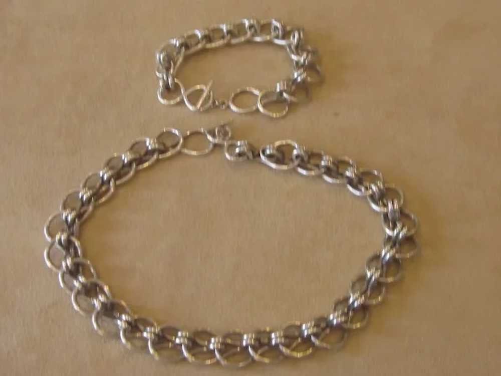 207 Grams Sterling Silver  Necklace and Bracelet … - image 6