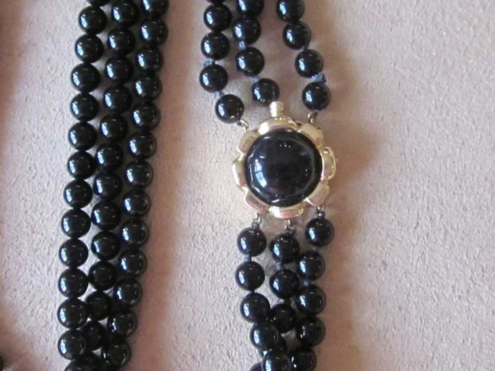 Cultured Pearl, Black  Onyx and 14k gold Amazing … - image 4