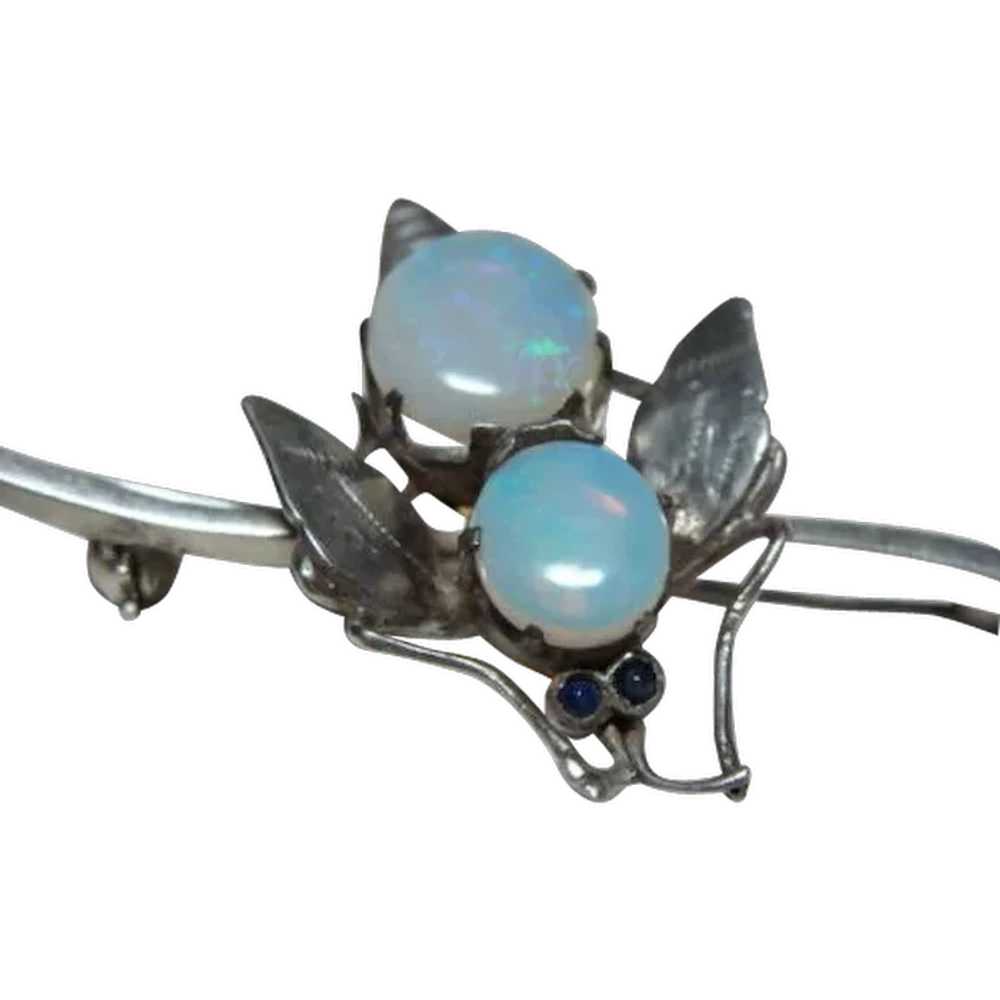 Edwardian Opal Insect Brooch - image 1