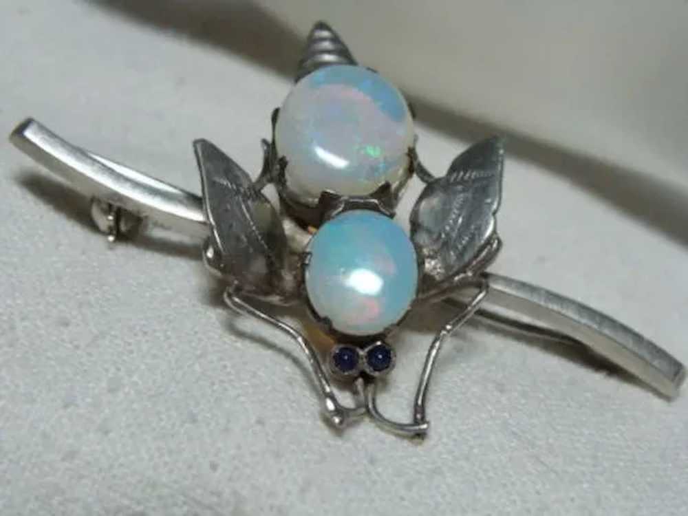 Edwardian Opal Insect Brooch - image 4