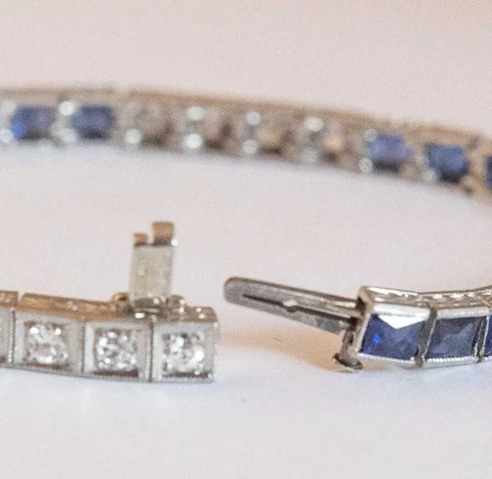 Art Deco Diamond Platinum Line Bracelet circa 192… - image 2
