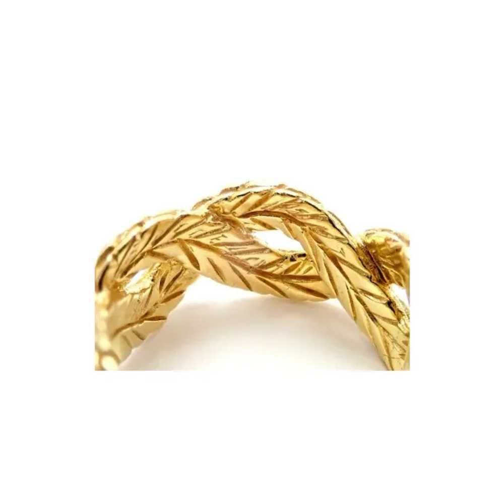 Rare Vintage Buccellati 18k Yellow Gold Leaf Band… - image 4