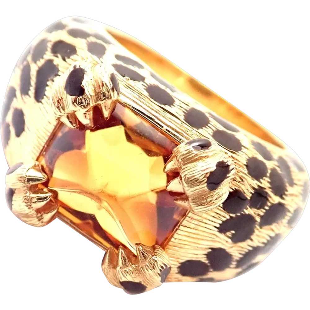 Rare! Authentic Christian Dior Leopard 18k Yellow… - image 1