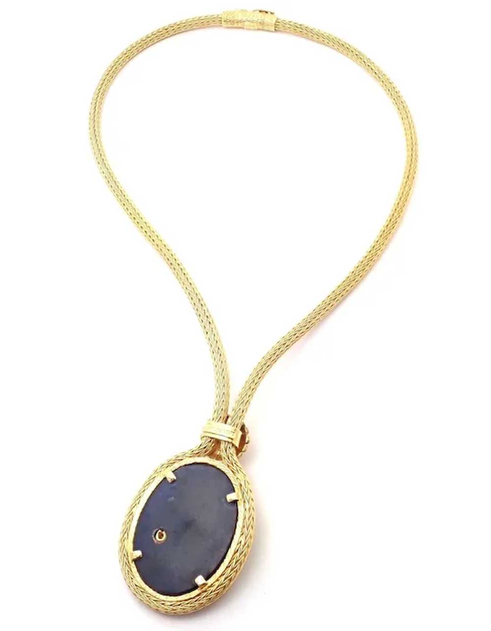 Rare! Authentic Ilias Lalaounis 18k Gold Sodalite… - image 6